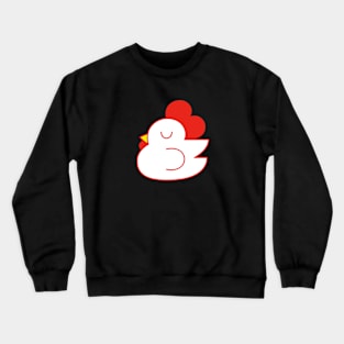 Cute Sleepy Chicken Illustration Crewneck Sweatshirt